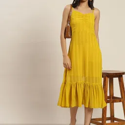 Jaipur Kurti Yellow Striped Slip Dress image 4
