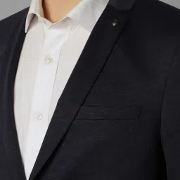 Allen Solly Navy Blue Slim Fit Blazer image 4