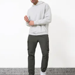 Styli Grey Relaxed Fit Oversized Hooded Sweatshirt image 4