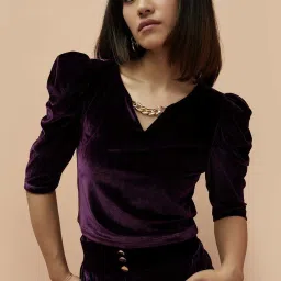 Ginger by Lifestyle Purple Regular Fit Top image 1