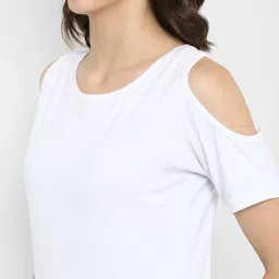 Appulse White Cotton Slim Fit Top image 5