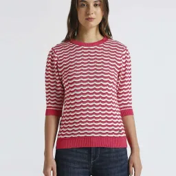 Pepe Jeans Pink Self Pattern Top image 1