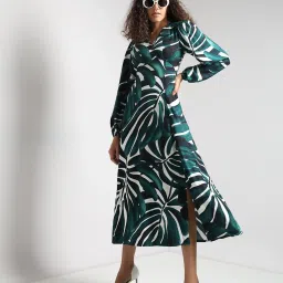 Vero Moda White Printed Midi Dress image 1