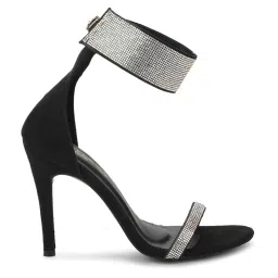 Truffle Collection Women's Black Ankle Strap Stilettos image 2