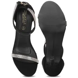Truffle Collection Women's Black Ankle Strap Stilettos image 4