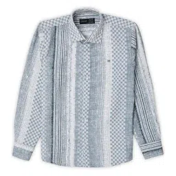 Cavio Kids Blue Printed Full Sleeves Shirt-image-31