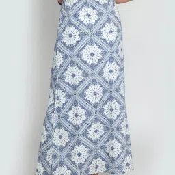 Zink London Blue & White Printed Circular Skirt image 2