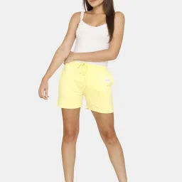 Zivame Yellow Graphic Print Night Shorts image 4