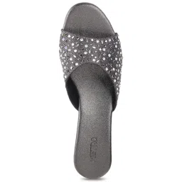 Metro Women's Grey Ethnic Wedges image 3