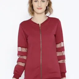 Belle Fille Maroon Full Sleeves Sweatshirt-image-15