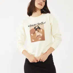 Zink London Off White Printed Sweatshirt-image-69