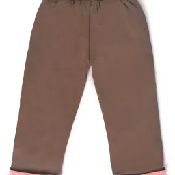 MiArcus Kids Peach & Brown Printed Full Sleeves Sweatshirt with Pyjamas image 4