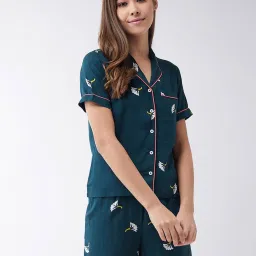 Miss Chase Blue Printed Shirt With Shorts image 1