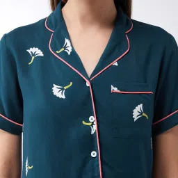 Miss Chase Blue Printed Shirt With Shorts image 5