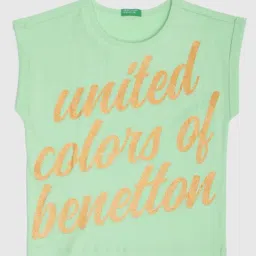 United Colors of Benetton Kids Green Cotton Printed T-Shirt-picture-30