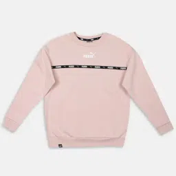 Puma Kids Power Tape Crew FL G Pink Cotton Regular Fit Full Sleeves Sweatshirt-image-33