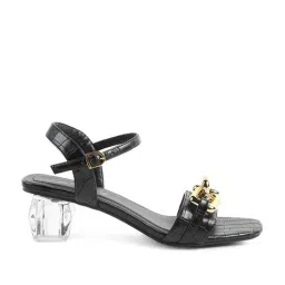London Rag Women's Black Ankle Strap Sandals-picture-45