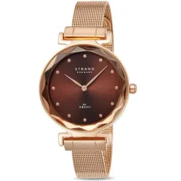 Strand By Obaku S731LXVNMN Guava Walnut Analog Watch for Women-picture-23