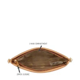 Baggit Brown Solid Clutch image 4