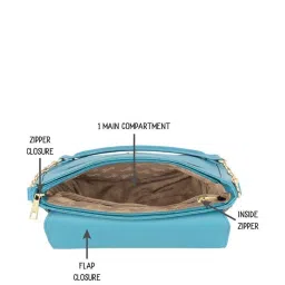 Baggit Blue Printed Medium Handbag image 4