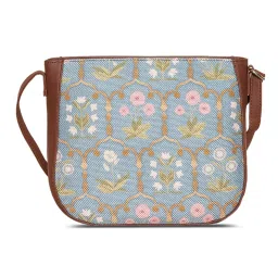 ZOUK Blue Printed Small Cross Body Bag image 1