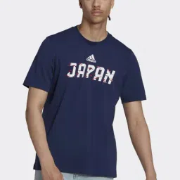 Adidas Blue Cotton Regular Fit Printed Sports T-Shirt-picture-38