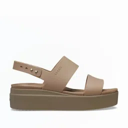 Crocs Women's Brooklyn Beige Sling Back Wedges image 1