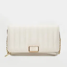 Ginger by Lifestyle Off white Quilted Clutch image 1