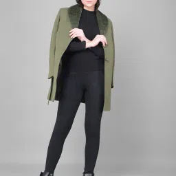 Crimsoune Club Olive Slim Fit Trench Coat image 4