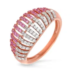 Malabar Gold and Diamonds 18k Rose Gold Diamond Cocktail Ring for Women-picture-28