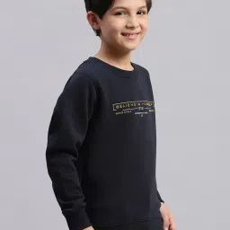 Monte Carlo Kids Navy Printed Full Sleeves Sweatshirt image 4