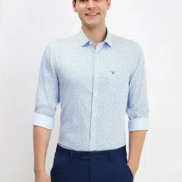 Allen Solly Blue Slim Fit Printed Shirt image 1