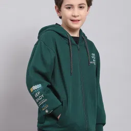 Monte Carlo Kids Green Printed Full Sleeves Sweatshirt image 4