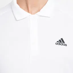 Adidas White Regular Fit Sports Polo image 4