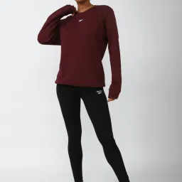Reebok Maroon Cotton Sports Sweatshirt image 4