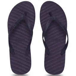 Chupps Men's Banana Leaf Monocrome Purple Flip Flops image 1