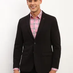 allen solly Men Brown Ultra Slim Fit Solid Formal Blazer image 1