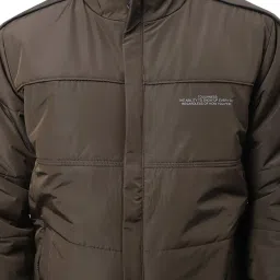 Cantabil Brown Regular Fit High Neck Quilted Jacket image 4