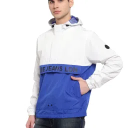 Pepe Jeans White Regular Fit Colour Block Hooded Jacket image 3