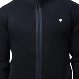 Cantabil Navy Regular Fit High Neck Sweatshirt image 4