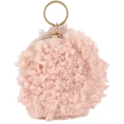 Forever 21 Pink Polyester Textured Pouch image 4