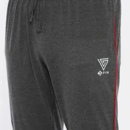 3Pin Grey Cotton Regular Fit Joggers image 4