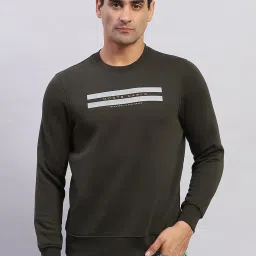 Monte Carlo Olive Regular Fit Printed Sweatshirt image 1