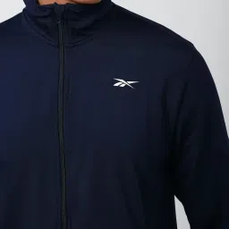 Reebok Navy Cotton Regular Fit Sports Jacket image 4