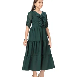 Aarika Kids Green Regular Fit Gown image 4