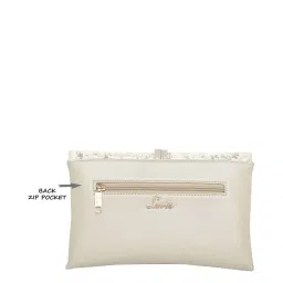 Lavie Chirpy Cream White Synthetic Clutch image 4