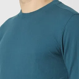 Peter England Jeans Cool Blue Slim Fit Colour Block Sweatshirt image 4