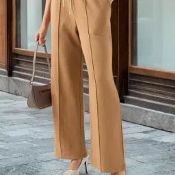 Bewakoof Brown Flare Fit Trousers-image-66