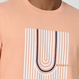 Peter England University Peach Slim Fit Printed Sweatshirt image 4