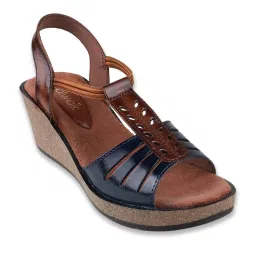 Catwalk Women's Blue Sling Back Wedges image 1